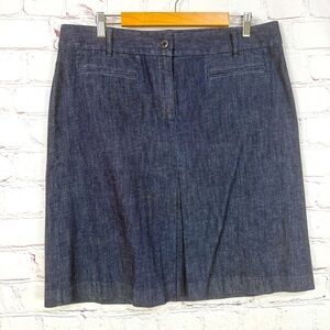 Talbots Dark Wash Denim Pencil Skirt Size 14 Classic Fit Work Casual office